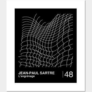 Jean-Paul Sartre / Minimalist Graphic Design Fan Artwork Posters and Art